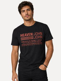 Camiseta John John Masculina Regular Fit Live It Preto