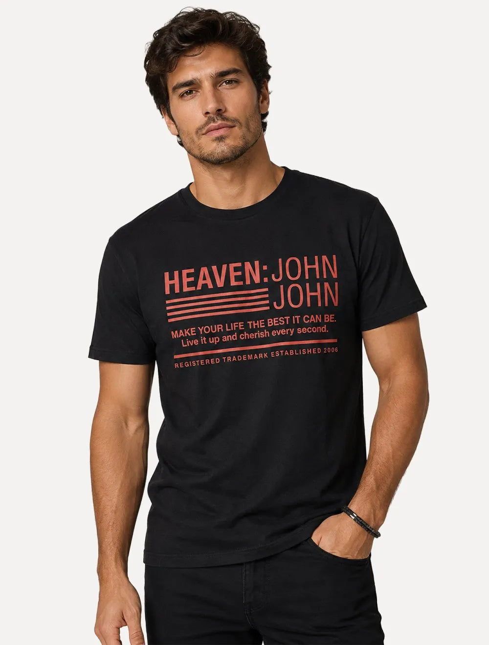 Camiseta John John Masculina Regular Fit Live It Preto