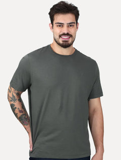 Camiseta Individual Comfort Pima Soft Touch Logo Cinza Escuro