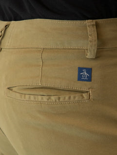 Bermuda Original Penguin Masculina Sarja Chino Elastano Cáqui