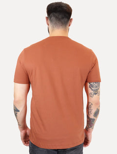 Camiseta Aramis Masculina Basic Lisa Mono Icon Terracota