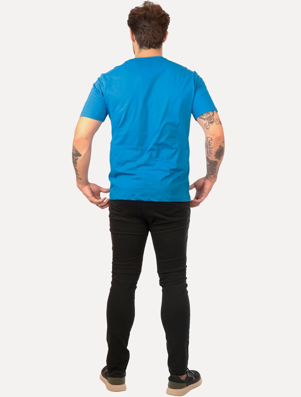 Camiseta Tommy Jeans Masculina Slim C-Neck Flag Azul Royal