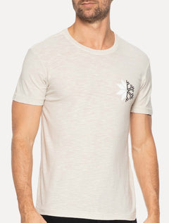 Camiseta Osklen Masculina Slim Rough Snow Icon Off-White