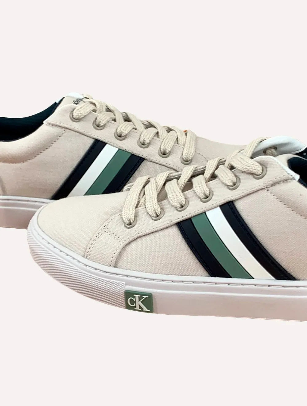 Tênis Calvin Klein Jeans Masculino Lona Rubber Off-White