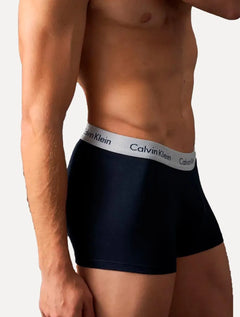 Cueca Calvin Klein Underwear Trunk Modal Logo Mescla Azul Marinho