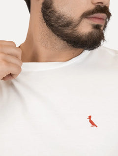 Camiseta Reserva Masculina Básica Brasa Red Branca