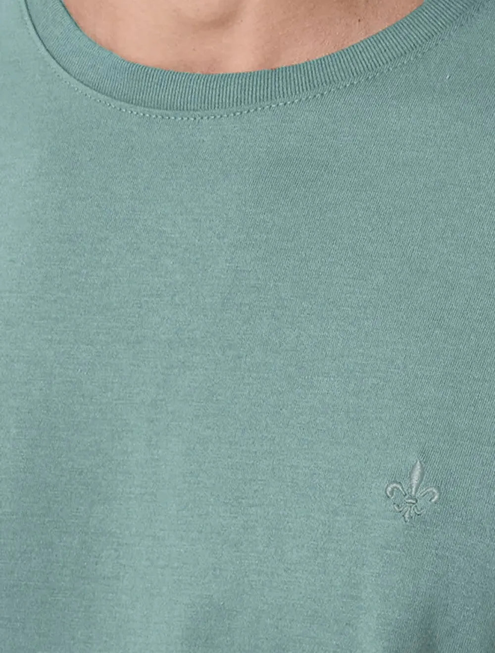 Camiseta Dudalina Masculina Essentials Mono Logo Azul Turquesa