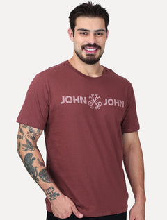 Camiseta John John Masculina Fit Basic Vinho
