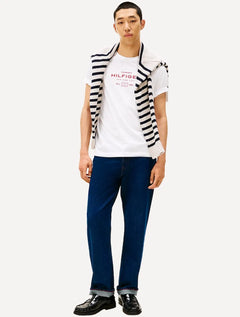Camiseta Tommy Hilfiger Masculina Center New Stack Branca