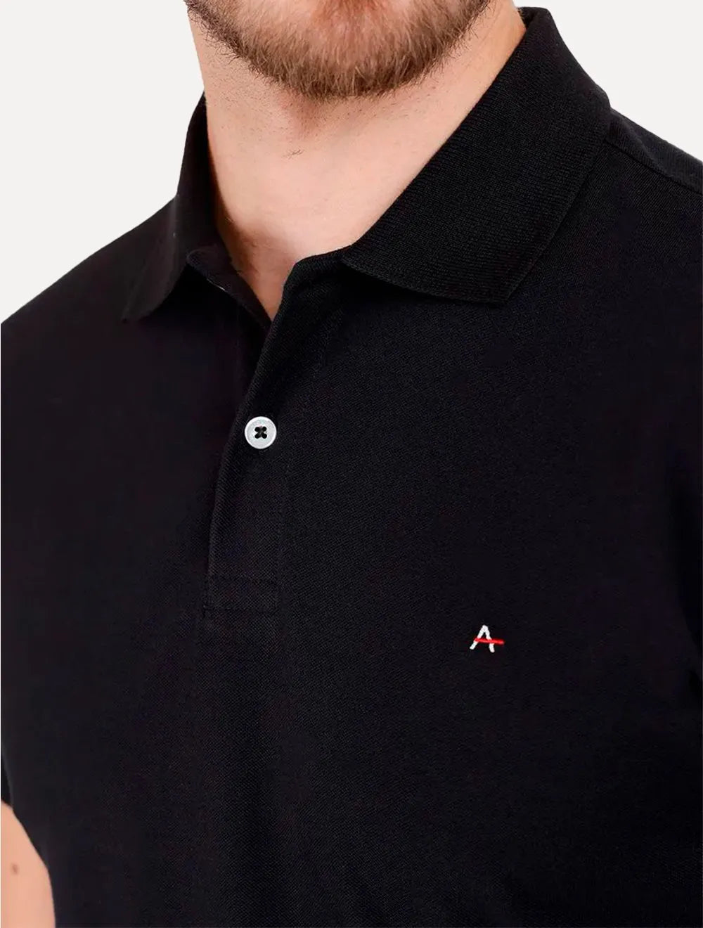 Polo Aramis Masculina Basic Piquet Preta