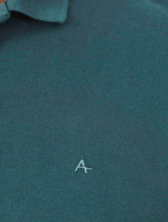 Polo Aramis Masculina Regular Basic Piquet Surton Mono Logo Azul Petróleo