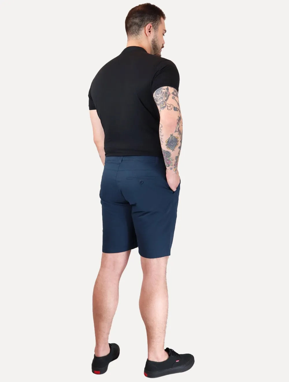 Bermuda Osklen Masculina Sarja Chino Blithe Cotton Azul Marinho