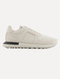 Tênis Empório Armani Masculino Couro Textura Camurça Off White