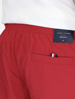 Short Tommy Hilfiger Medium Drawstring Colourblock Vermelho