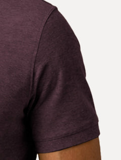 Polo Dudalina Masculina Piquet Basica Logo Bordado Roxo Escuro