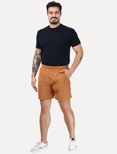 Short King & Joe Masculina Nylon Flex Colors Marrom