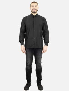 Camisa Dudalina Masculina Comfort Superfine Cotton Dark Logo Lisa Preta