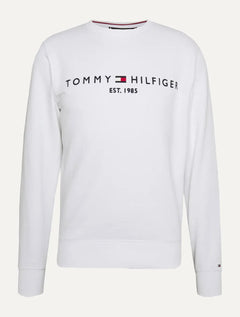 Moletom Tommy Hilfiger Masculino Fleece Logo Crewneck Branco