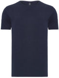 Camiseta Replay Masculina Basic Crewneck Logo Azul Marinho