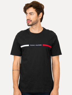 Kit Camisetas Tommy Hilfiger | Chest Insert Logo Azul Marinho/Preta 2UN