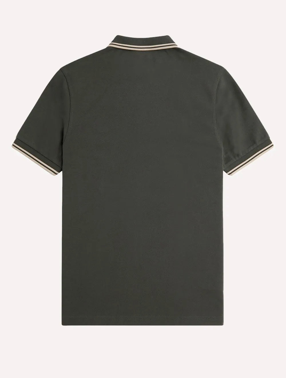 Polo Fred Perry Masculina Piquet Regular Beige Twin Tipped Verde