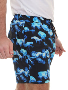 Bermuda Forum Masculina D'Água Beachshort Jellyfish Azul Marinho