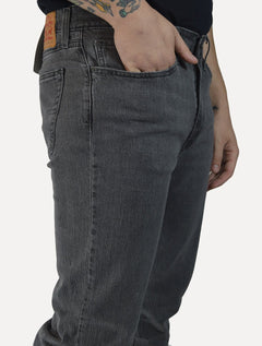 Calça Levis Jeans Masculina 514 Straight Stretch Cool Cinza