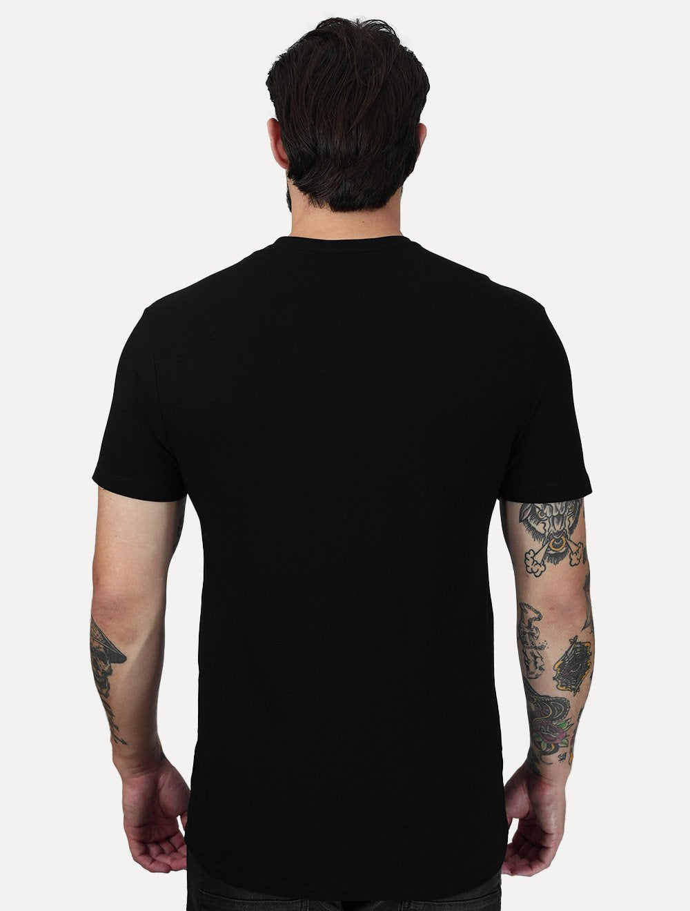 Camiseta Ellus Masculina Viscose Piquet Classic Signature Preta