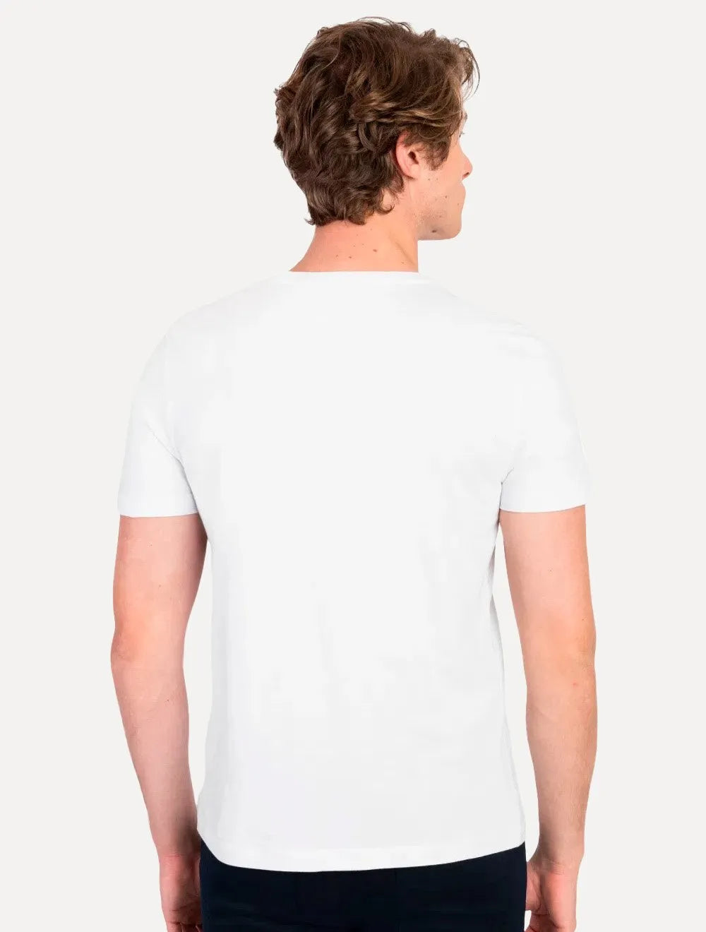 Camiseta Aramis Masculina Crewneck Basic Lisa Branca