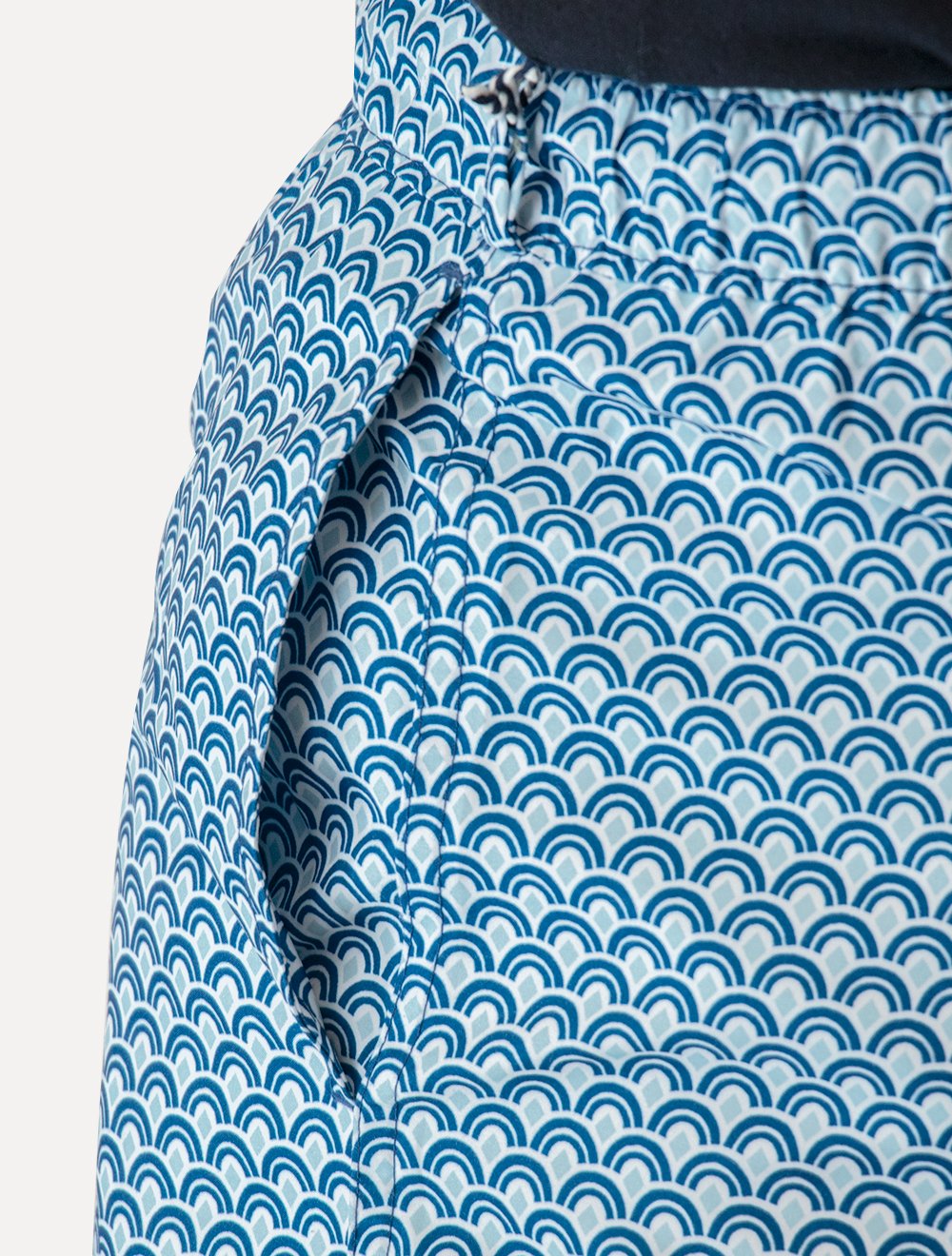Short Original Penguin Masculino D'Água Ethnic Print Azul