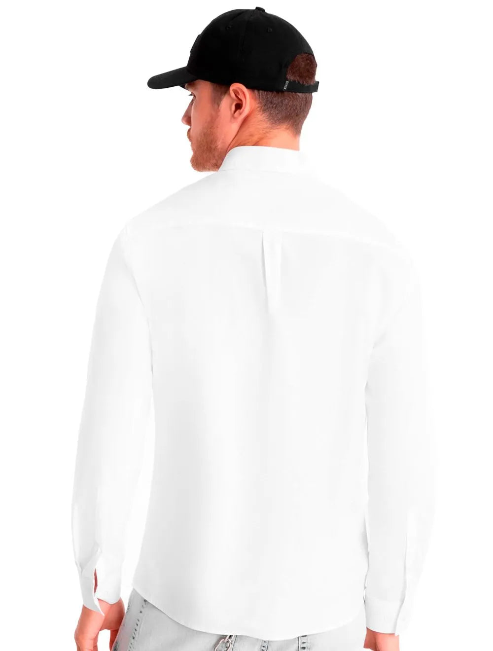 Camisa Ellus Masculina Tricoline LY Slim Italian Branca