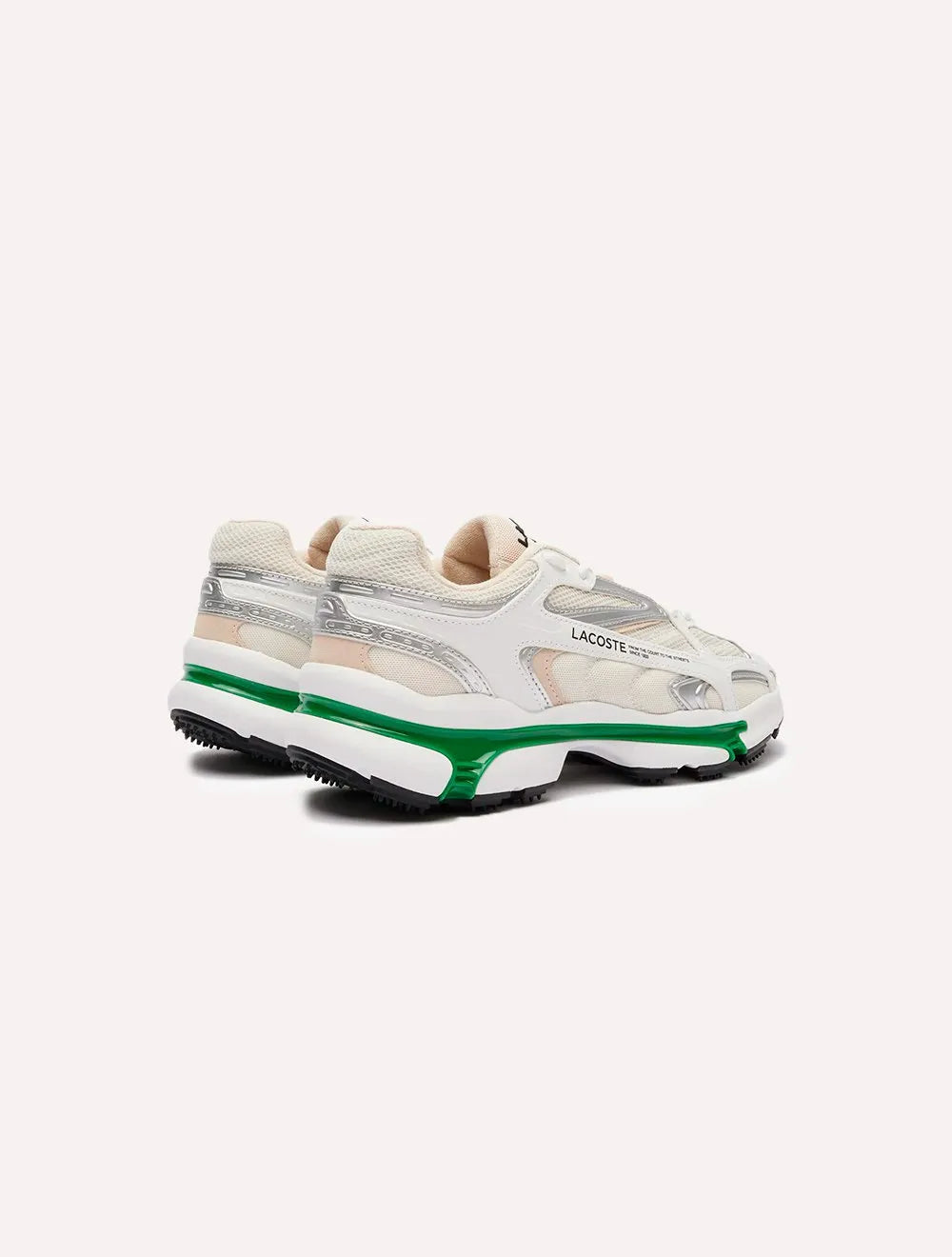 Tênis Lacoste Masculino L003 Textile 2K24 Wht/Grn Branco