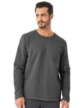Moletom Colcci Masculino Crewneck Pocket Tag Chumbo Mescla