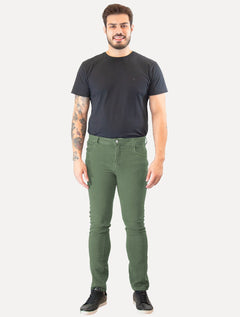 Calça Original Penguin Jeans Masculina Slim Five Pockets Verde Escuro