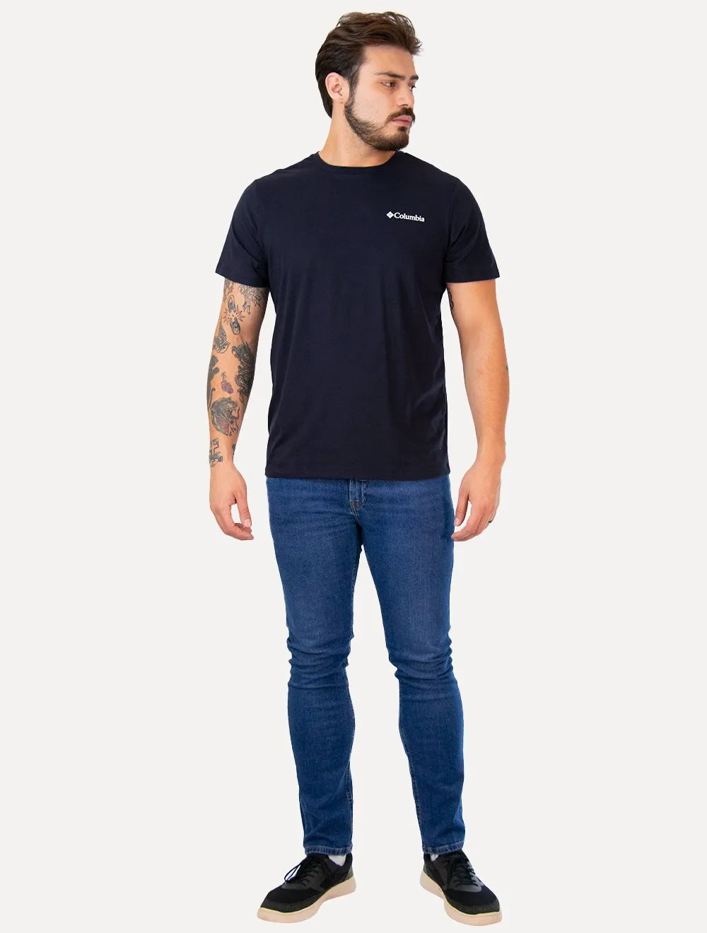 Camiseta Columbia Masculina Light Logo Azul Marinho