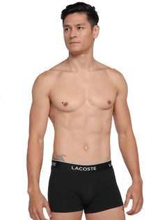 Cueca Lacoste Trunk Boxer Lettered Waist Preta 1UN