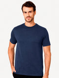 Camiseta Dudalina Masculina Regular Binada Friso Azul Marinho