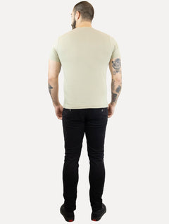 Camiseta Aramis Masculina Basic Lisa Caqui Claro
