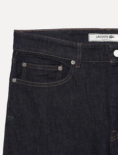 Calça Lacoste Masculina Jeans Classic Slim Fit Azul Marinho