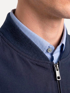 Jaqueta Ellus Masculina Tech Bomber Pin Point Azul Marinho