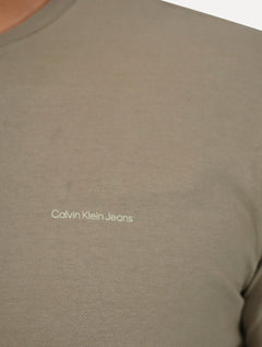 Camiseta Calvin Klein Jeans Masculina Light New Logo Cáqui Médio