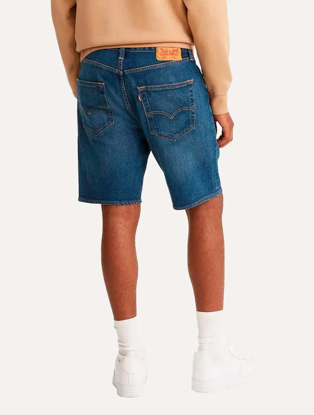 Bermuda Levis Jeans Masculina 501 Hemmed Shorts Azul Médio