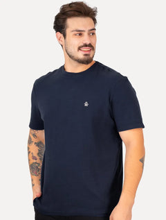 Camiseta Original Penguin Masculina Piquet Patch Azul Marinho