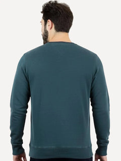 Moletom Tommy Jeans Masculino Regular Varsity Luxe Azul Pertróleo
