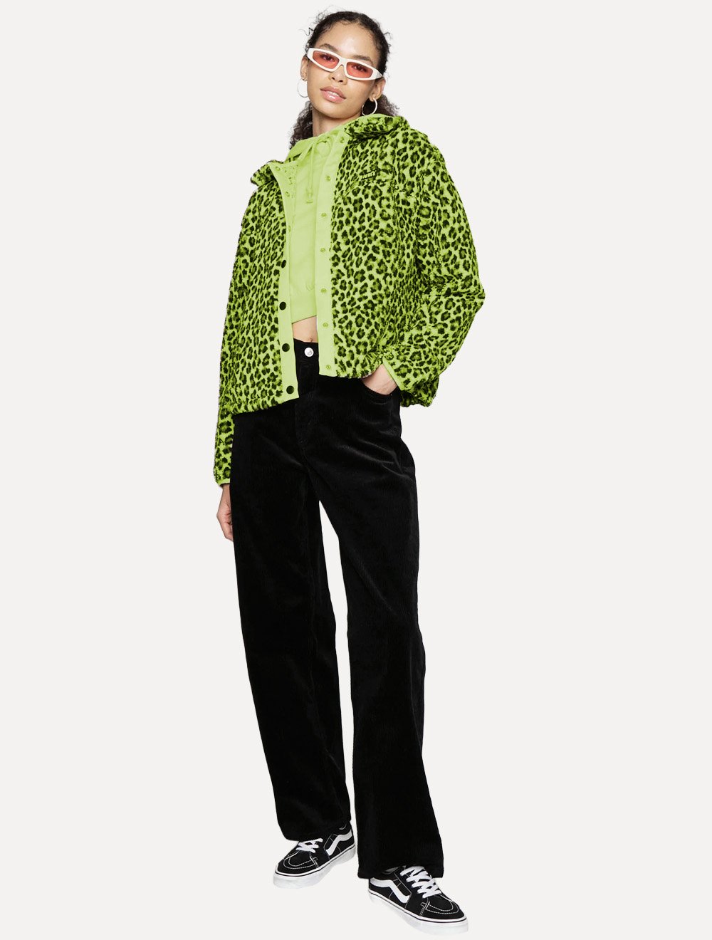 Moletom Levis Feminino Cropped Media Hoodie Verde Claro