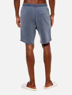 Bermuda Calvin Klein Jeans Masculina Moletom RE Issue Address Stone Azul Médio