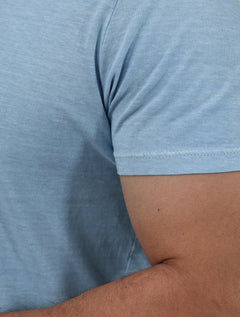 Camiseta Ellus Masculina Cotton Washed Coyote Azul Claro