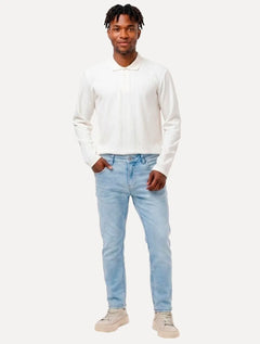Calça King & Joe Jeans Masculina Flex Denim Dark Blue Skinny Azul Claro