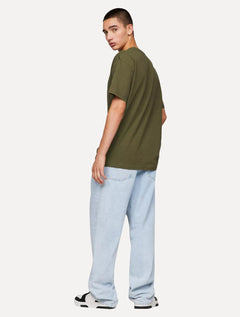 Camiseta Tommy Jeans Masculina Regular Grunge Arch Verde Militar