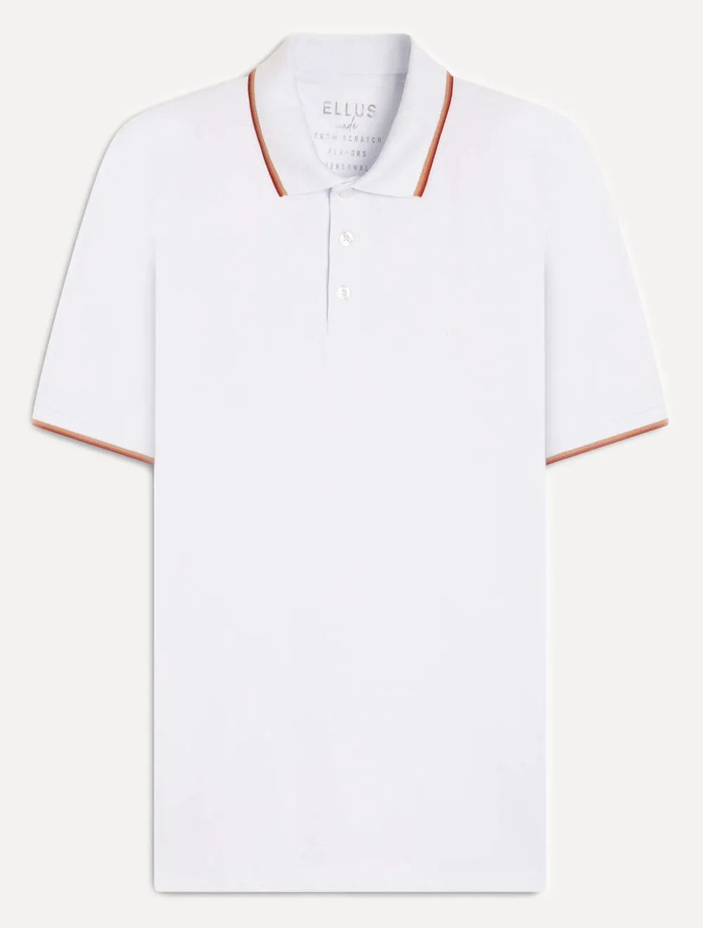 Polo Ellus Masculina Piquet Classic Easa Friso Light Branca